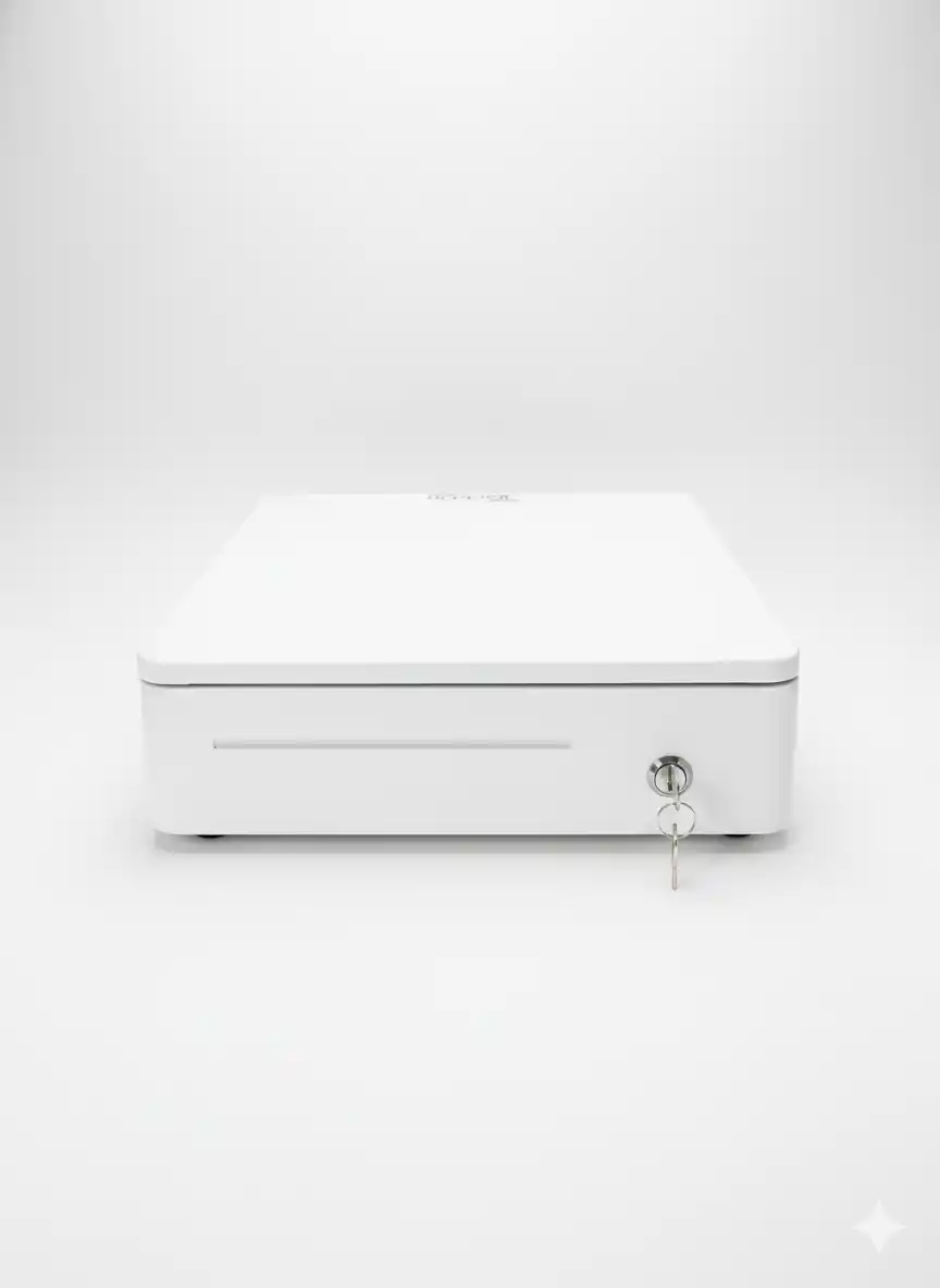 Heavy-duty restaurant cash drawer closed